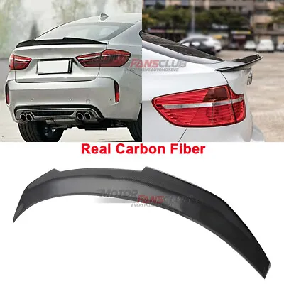 Real Carbon Fiber Rear Spoiler High-Kick Wing For BMW F16 X6 F86 X6M 2015-2019 • $189.99