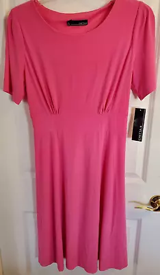 Chetta B Short Sleeve Pink Fit-n-flare Dress Size 14 - NWT • $20.25