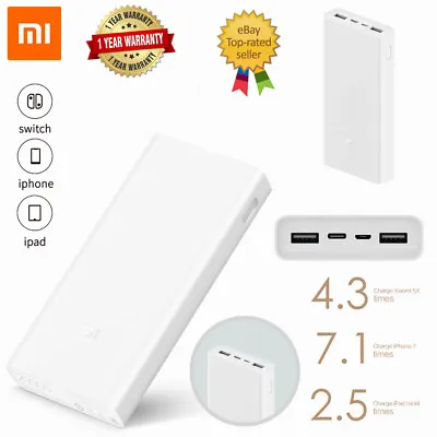 $62.79 • Buy Xiaomi Power Bank 20000mAh Dual USB Type C Fast Charge QC3.0 Portable Charger
