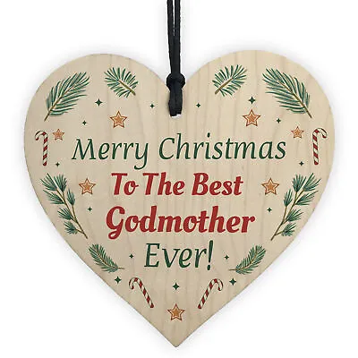 £3.99 • Buy Godmother Gift For Christmas Heart Godparent Christening Gift Mum Sister Gift