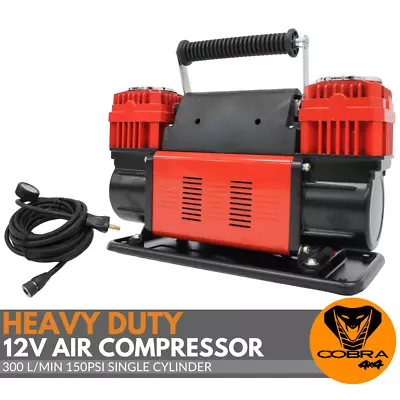 Heavy Duty 12V Air Compressor 60mm Double Dual Cylinder 300L/MIN 150PSI • $195