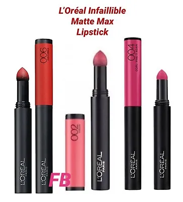 Loreal Infallible Matte Max Lipstick 8 Hour Velvet Colour - Choose - Sealed • £5.99