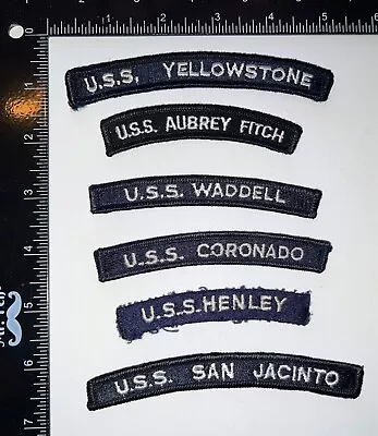 Cold War USN US Navy USS Yellowstone Coronado + Ship Arc Tab Patch Patches • $18