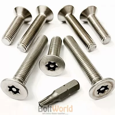£129.25 • Buy M3 M4 M5 M6 M8 A2 Stainless Countersunk Csk Security Screws 6 Lobe Pin Torx