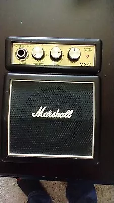 Marshall MS-2 Micro Mini Guitar Clip On Portable Amp Battery Powered Amplifier • $29.95