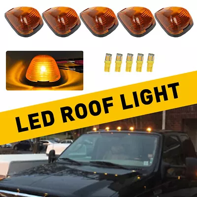 5PCS Amber LED Cab Roof Top Marker Running Lights For 99-16 Ford F250 F350 • $22.79