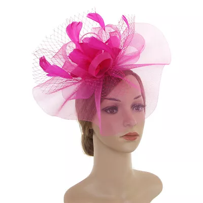 Women's Royal Ascot Headband Feather Clip Fascinator Race Hat Flower  Party Prom • £7.58