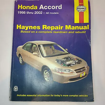 Honda Accord Repair Manual Haynes 42014 Fits 1998-2002 • $29.99