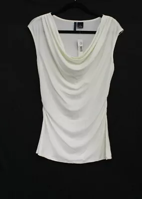 New Directions Women's Cream Scoop Neck Top Sz Medium Vanilla Ice New Pullover • $11.99