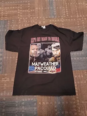 2015 Floyd Mayweather Vs Manny Pacquiao Boxing Ready To Rumble T Shirt Mens XL • $30