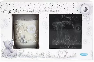 'Love You To The Moon And Back' Candle Wall Plaque Gift Set Official Collection • £16.99