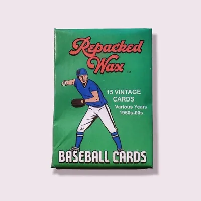 Baseball Wax Pack - Repacked Wax 15 Vintage Cards Various Years 1950s-00s • $5.99