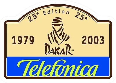 #4430 (1) 3.75  2003 Dakar Telefonica Race Decal Sticker LAMINATED • $4.39