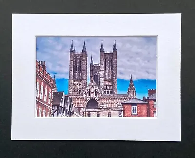160318P1 - Lincoln Cathedral - Photographic Print With White Photo Mount • £9