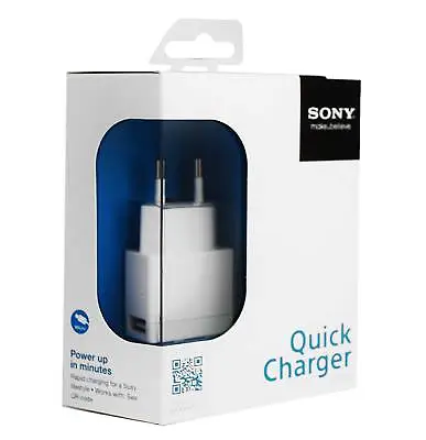 £10.95 • Buy 100% Genuine Sony Eu Ep881 Quick Mains Charger & Usb Data Cable For Sony Mobiles