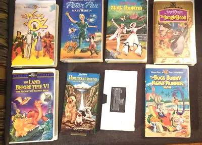 $3 • Buy VHS Movies: Pooh/PeterPan/WizardOz/JungleBook/LandB4Time/More...You Choose