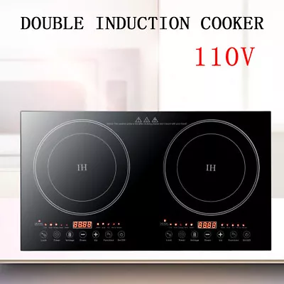 2.4KW Electric Dual Induction Cooker Cooktop Stove Countertop 2 Burner Hot Plate • $121.60