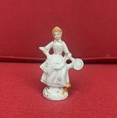 Vintage Victorian Lady With Dog Figurine Made In Occupied Japan • $10