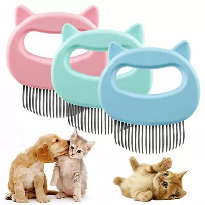 Dog Comb Cat Brush Massage Shell Grooming Hair Removal Shedding Pet Cleaning • £2.49