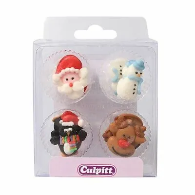 Edible Cake Decoration Christmas Friends Pipings Retail Packed Cupcake Topper • £3.04
