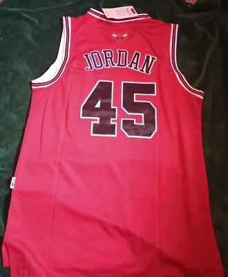 Large Michael Jordan Chicago Bulls 1994 #45 Red NBA Jersey New  • $68.39