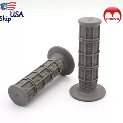 Gray Handlebar Grips Motorcycle Rubber Hand Grip Dirt Bike OffRoad ATV 7/8  USA • $5.99