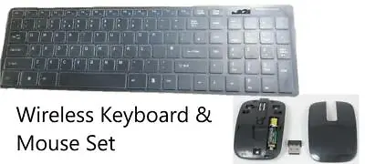 Black Wireless Keyboard & Mouse For IMac 21.5   I5 Processor Model MMQA2B/A • £18.99