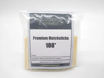 Modelfix Scenics 100 Wooden Matchsticks -Headless Match Sticks For Model Making • £2.97