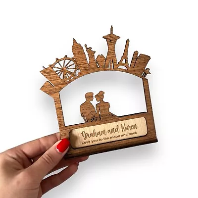 5th Anniversary Gift Wedding PERSONALISED Husband Wife Engraved 5 Years Wood • £9.99