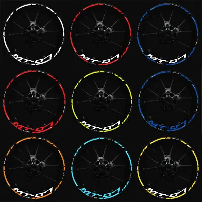 Wheel Hub Rim Decorative Decal Reflective Sticker For Yamaha MT-07 MT07 MT 07 • $16.99