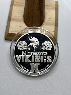 1993 Minnesota Vikings NFL Silver 1 Oz Art Medal Round NFC - Enviromint • $99.99