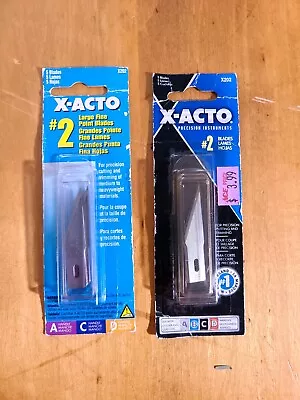 Lot Of 2 X-Acto #X202 Hobby Knife Replacement #2 Blades 1.88  Carbon Steel 5pk • $11.99