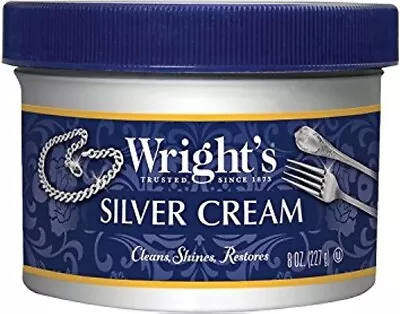 Wright's Silver Cleaner And Polish Cream - 8 Ounce - Ammonia Free - Gently Clean • $8.59
