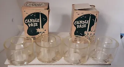 Candle Flower Vases Taper Plastic Candles MCM Retro Wedding  Anniversary Vtg  • $21.99