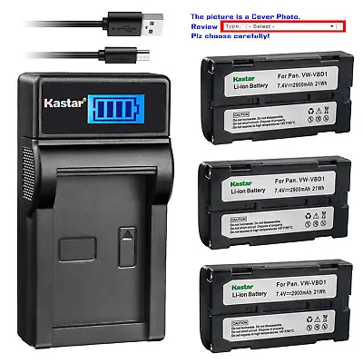 Kastar Battery LCD USB Charger For Panasonic CGR-B814 NV-DE3 PV-D1000 VW-VBD1E • $7.99