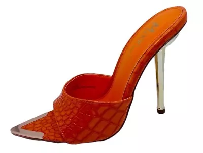 Mixx Shuz Venus Orange Leather Heel • $39.99