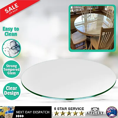 $48.86 • Buy Dining Coffee Table Top Tempered Glass Round 600mm Thickness: 8mm Transparent