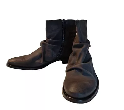 John Varvatos Morrison Sharpei Boot Lead Grey Leather 12 • $250