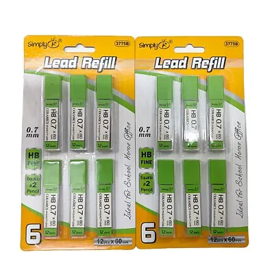 144ct 0.7mm HB Mechanical Pencil Lead Refills Black 60mm • $7.99