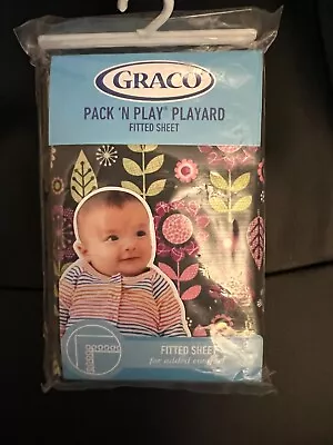 Graco Pack ‘N Play Floral Fitted Playpen Fitted Sheet 27” X 39  NEW In Package • $7.95