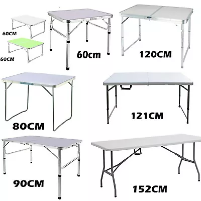 Portable Folding Desk Aluminum Trestle Table Pop-Up Garden Camping Party Picnic • £10.50