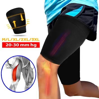 Thigh Support Brace Upper Leg Compression Sleeve Hamstring Quad Strain Relief US • $7.99