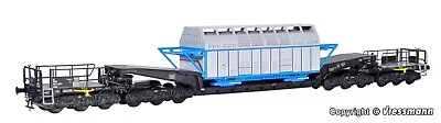 12 AXLE SCHNABEL CAR With HEAVY NUCLEAR WASTE LOAD - HO Scale KIT KIBRI NEW OOP • $179.89