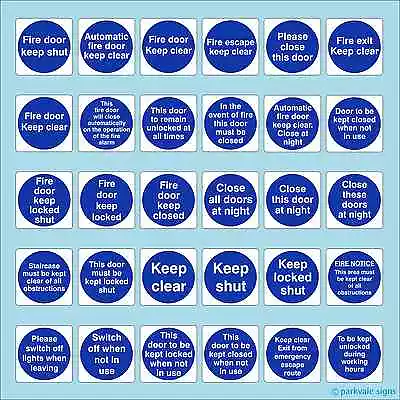 £1.11 • Buy Fire Door Signs / Stickers - Keep Shut, Safety, Keep Clear, Closed, Locked
