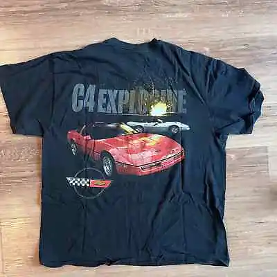 Vintage Corvette C4 Explosive Chevrolet Racing T Shirt • $40