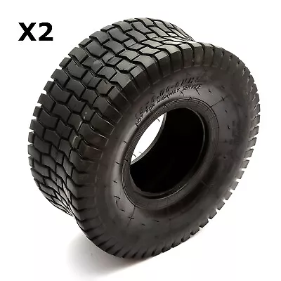 £47.29 • Buy Spare Tyres 15x6.00-6 Garden Lawn Tractor 6  Rim 4PLY Black Tyres 2 PACK