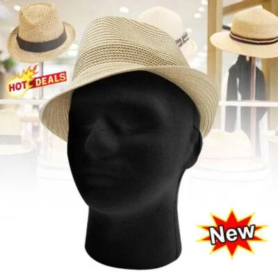 $6.52 • Buy Practical Model Hat Wig Glasses Male Foam Mannequin Head Display Stand Racks-