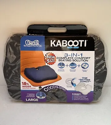 New Contour Kabooti 3-IN-1 Comfort Seat Cushion Coccyx Cutout Wedge Donut Ring L • $29.95