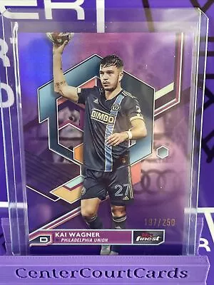 2023 Topps Finest MLS Purple Refractor Kai Wagner 197/250 Philadelphia Union #8 • $5