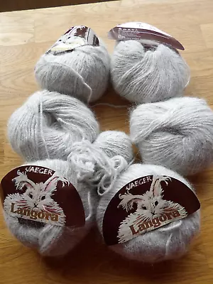 Jaeger Langora Grey Knitting Yarn  6 X 20g Balls All Same Dye Lot • £25